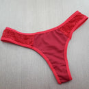 Tanga Bruna Básica Confortável com Detalhe em Renda