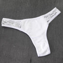 Tanga Bruna Básica Confortável com Detalhe em Renda