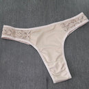 Tanga Bruna Básica Confortável com Detalhe em Renda