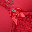 Conjunto Com Bojo Em Microfibra e Renda