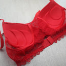 Conjunto Com Bojo Em Microfibra e Renda