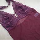 Body Sem Bojo Frente Única em Tule e Renda