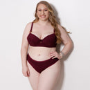 Conjunto Plus Size com Bojo Drapeado e Fio