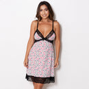 Camisola Estampada com Renda