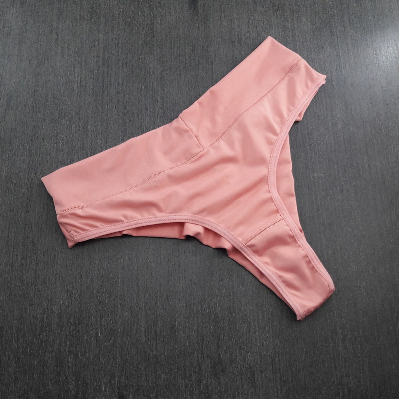 Tanga Fio Dental Cós Alto Duplo e Costas Dobrada