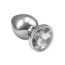 Plug Anal de Aço Inoxidável Cônico com Cristal