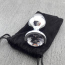 Plug Anal de Aço Inoxidável Cônico com Cristal