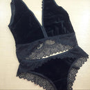 Conjunto Cropped De Veludo Sutiã Sem Bojo