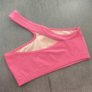 Top Fitness Assimétrico Rosa Neon em Poliamida MTX MODA - Alta Elasticidade e Conforto