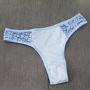 Tanga Bruna Básica Confortável com Detalhe em Renda