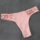 Tanga Bruna Básica Confortável com Detalhe em Renda