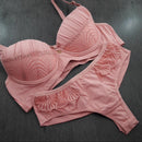 Conjunto Plus Size com Bojo Drapeado e Fio