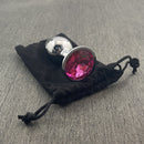 Plug Anal de Aço Inoxidável Cônico com Cristal