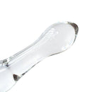 Plug em Vidro Transparente 15,5 x 2,5 cm Escalonado com Base em formato de Estrela
