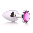 Plug anal em metal com pedra joia anal Cromado - HARD