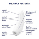 Satisfyer Curvy 1+Branco pode ser controlado via APP