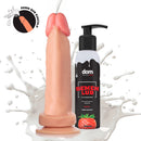 Kit Splash - Pênis Que Ejacula 18x4,5cm + Semen Lub Lubrificante