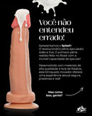 Kit Splash - Pênis Que Ejacula 18x4,5cm + Semen Lub Lubrificante
