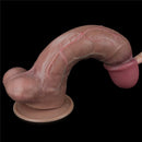 Pênis Realista Marrom com Veias Camada Dupla macio e Firme 10,5" - LOVETOY DUAL-LAYERED SILICONE NATURE COCK