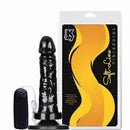 Pênis macio com Vibro e Ventosa 17,5 x 3,8 cm cor Preto