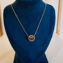 COLAR MENINA CRAVEJADA BANHADO OURO 18K