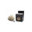 Plug anal de metal cromado com rabo pompom - HARD